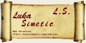 Luka Simetić vizit kartica